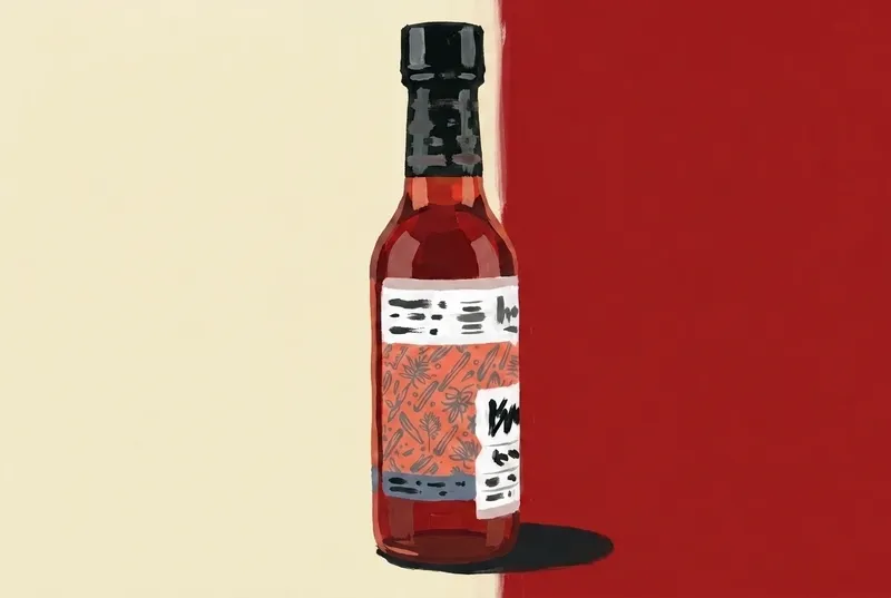 Painted illustration of a bottle of Hella Aromatic Bitters