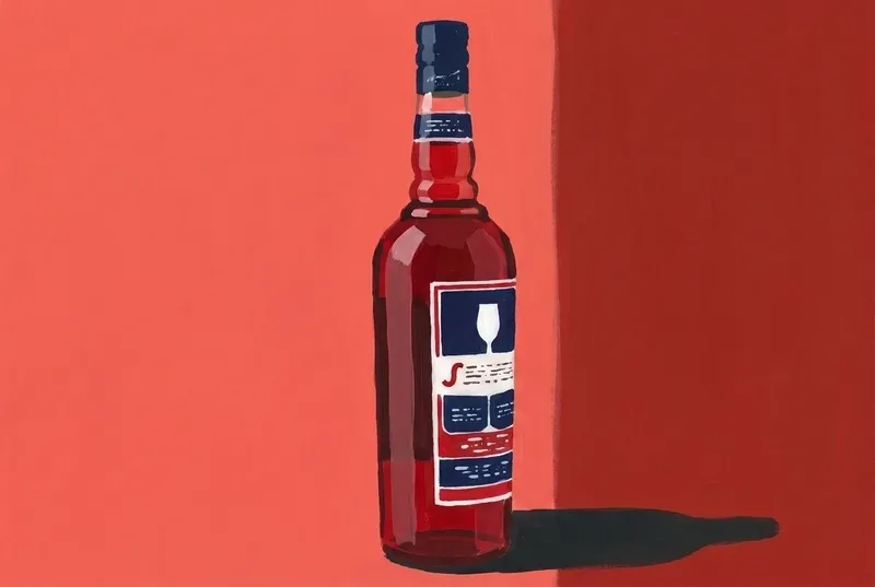 Painted illustration of a bottle of Select Aperitivo
