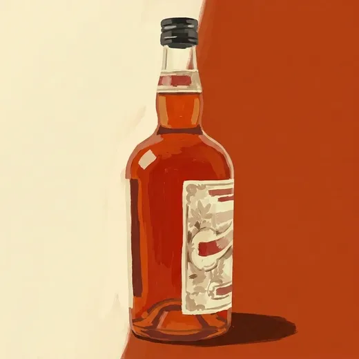 Illustrazione dipinta di una bottiglia di Tempus Fugit Gran Classico Bitter