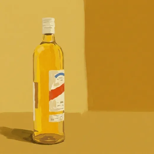 手绘插画：Suze 酒瓶