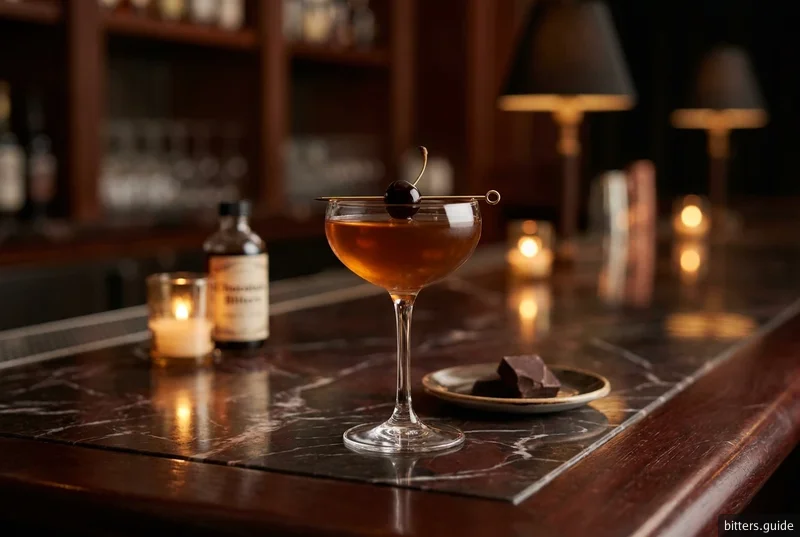 Chocolate Manhattan — Fee Brothers Chocolate Bitters を使ったマンハッタン