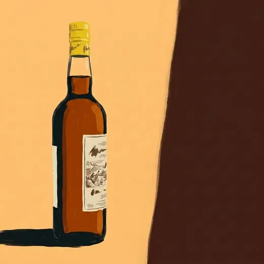 Painted illustration of a bottle of Bigallet China-China