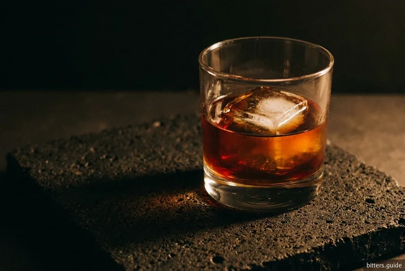 The Volcano — Two ingredients from the same mountains: Auvergne gentian and red vermouth