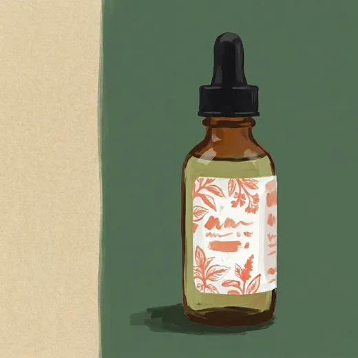 手绘插画：Dram Apothecary Sweetgrass Bitters 酒瓶