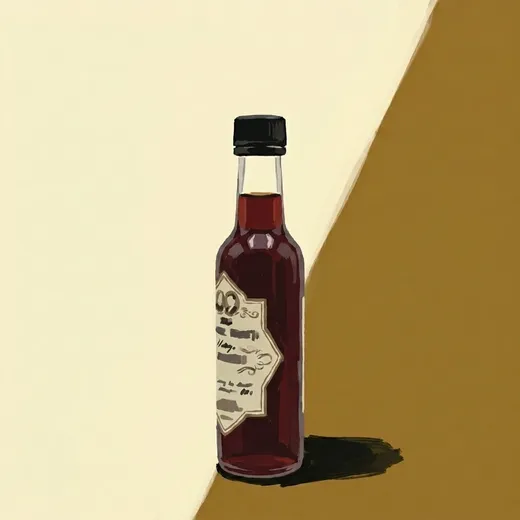 Geschilderde illustratie van een fles The Bitter Truth Jerry Thomas Own Decanter Bitters