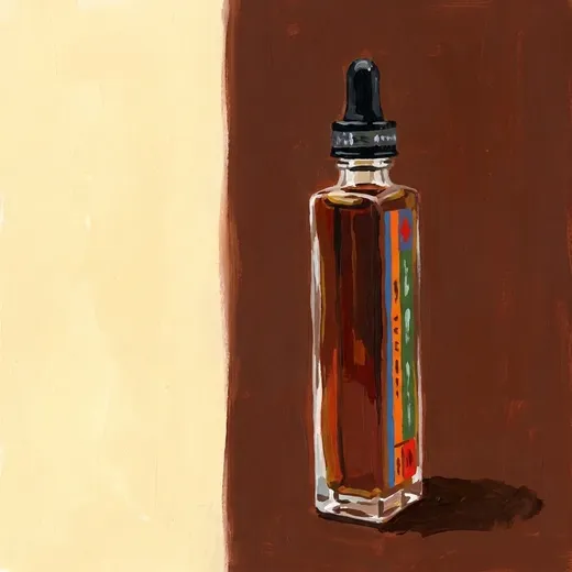 Gemalte Illustration einer Flasche Dashfire Old Fashioned Bitters
