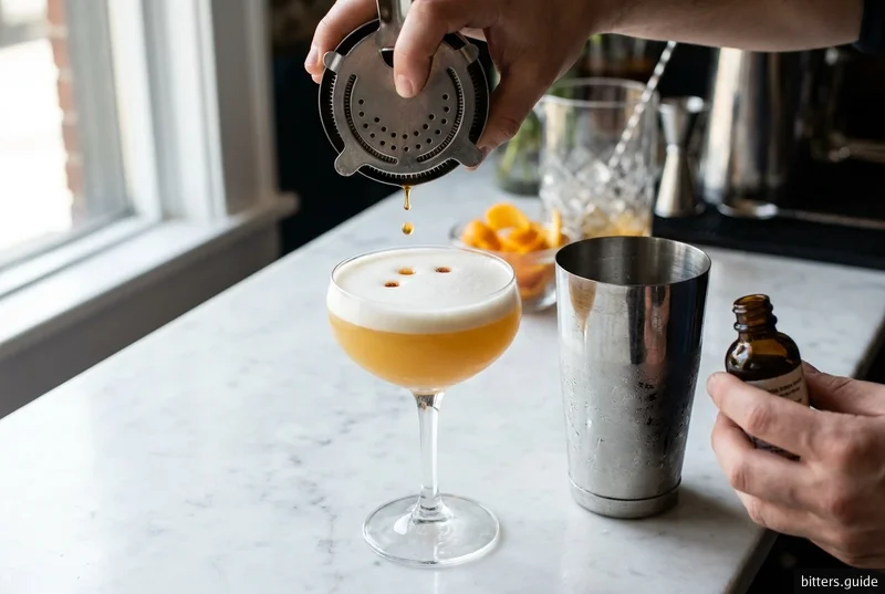 Whiskey Sour — Klassischer Sour-Cocktail, veredelt mit aromatischen Bitters