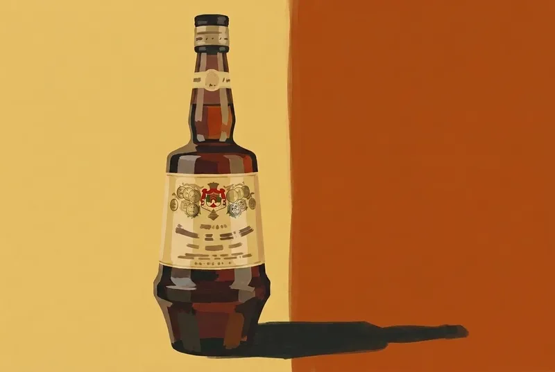 Painted illustration of a bottle of Montenegro