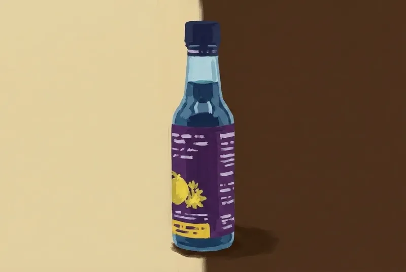 Painted illustration of a bottle of Bittercube Trinity Bitters