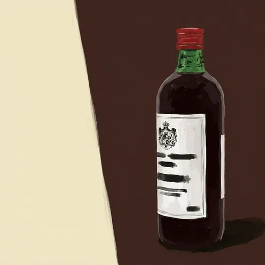 Weduwe Joustra Berenburg 酒瓶手繪插畫