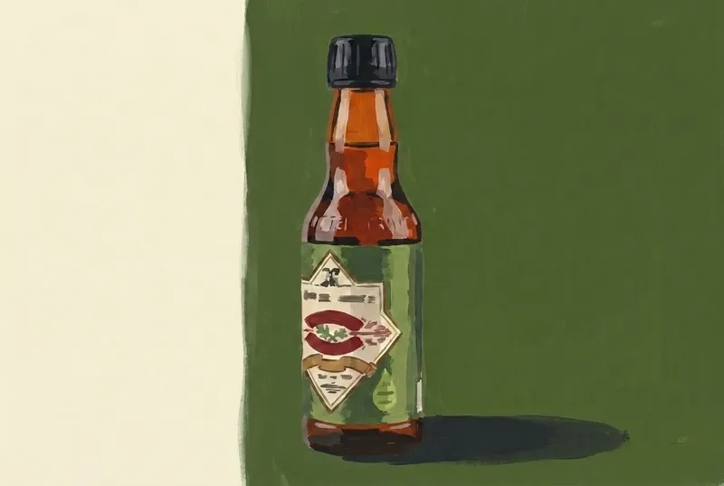 Painted illustration of a bottle of The Bitter Truth Celery Bitters