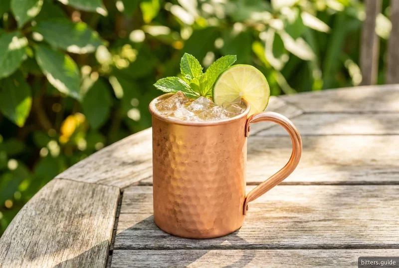 Honey-Herb Mule — Un mule alle erbe: amaro morbido a base di vino allungato con lime e ginger beer