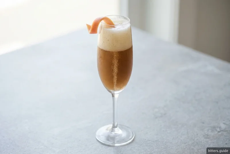Dell'Erborista Spritz — A honey-sweetened Marche amaro under prosecco, in a flute
