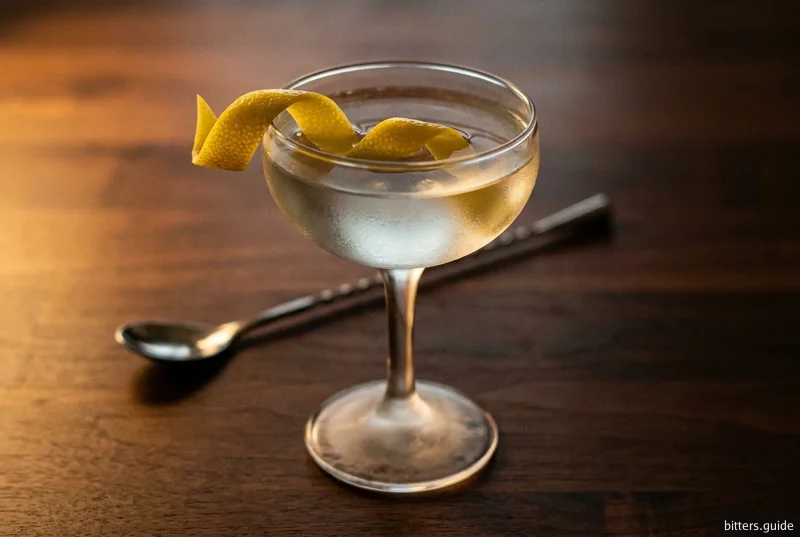 Vesper — Fleming's martini: gin, vodka and a quinquina, stirred down to almost nothing
