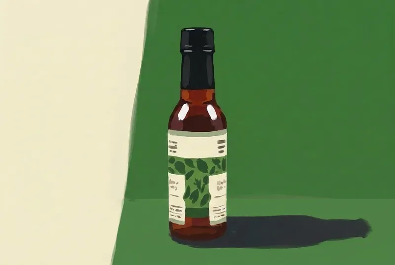 Painted illustration of a bottle of Hella Citrus Bitters