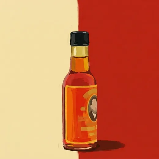 Gemalte Illustration einer Flasche Regans' Orange Bitters No. 6