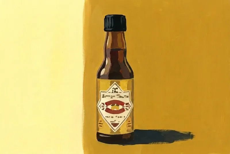 Painted illustration of a bottle of The Bitter Truth Lemon Bitters