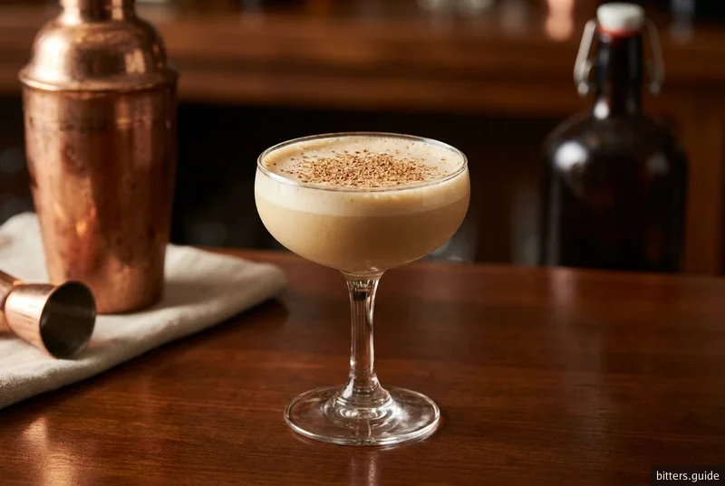 Amsterdam Flip — Flip al genever olandese con uovo intero e noce moscata