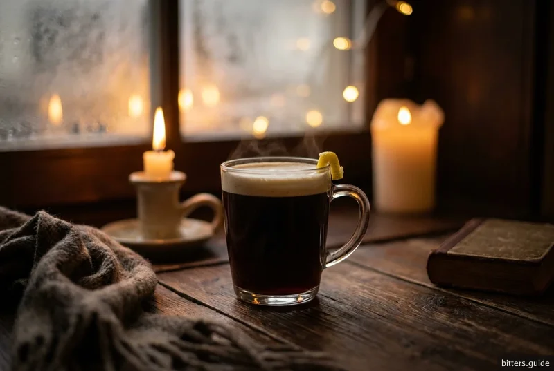 Black Balsam Coffee — 拉脫維亞式的 Riga Black Balsam 喝法——一份量攪入熱黑咖啡，苦甜而暖身