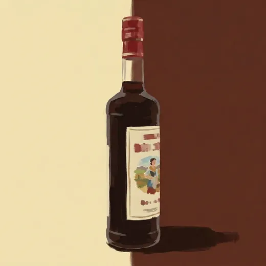 Painted illustration of a bottle of Amaro CioCiaro