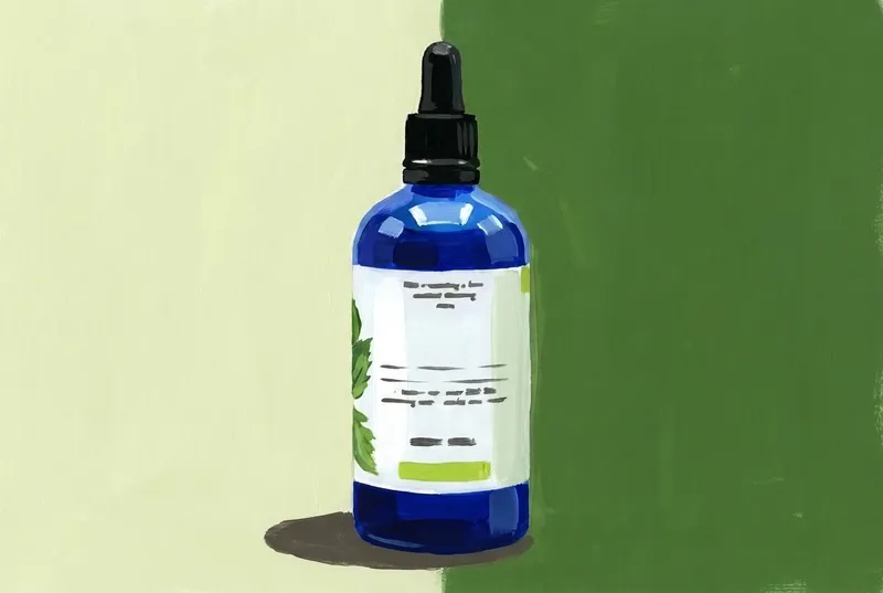 Painted illustration of a bottle of Bittermens Orchard Street Celery Shrub