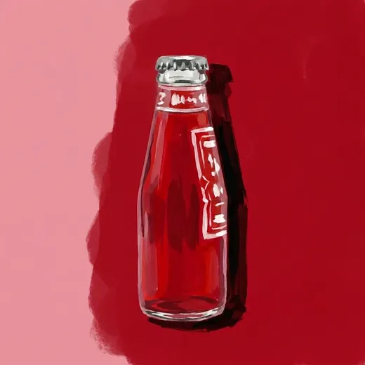 Painted illustration of a bottle of Sanpellegrino Sanbitter