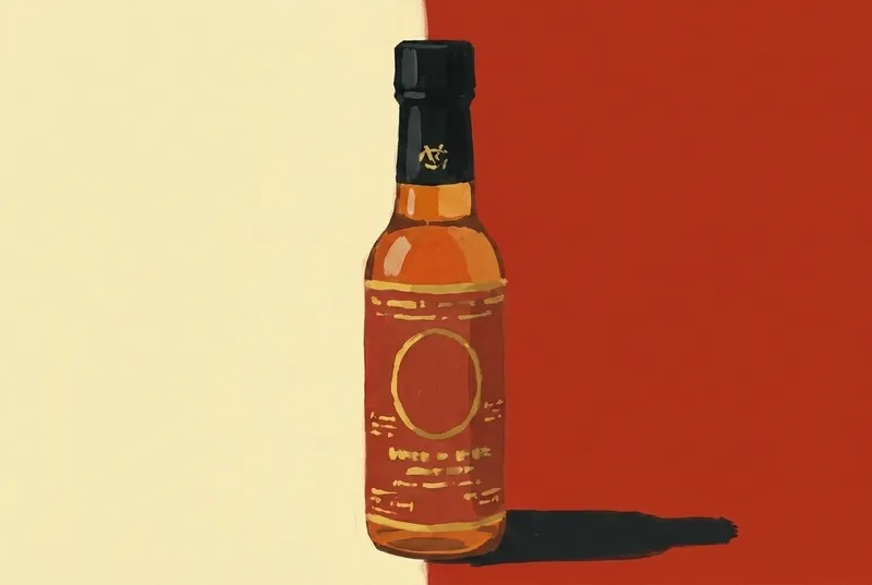 Painted illustration of a bottle of Regans' Orange Bitters No. 6