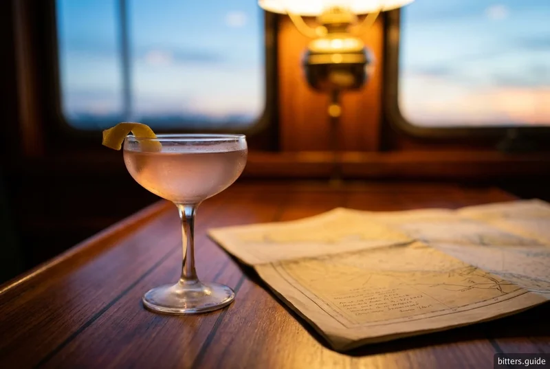 Pink Gin — Gin sazonado con bíter Angostura — el cóctel de la Marina Real
