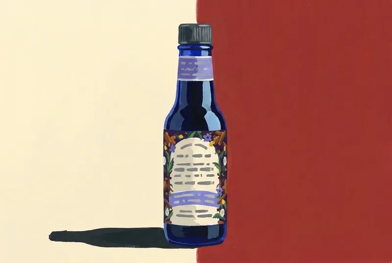 Painted illustration of a bottle of All The Bitter Aromatic Bitters