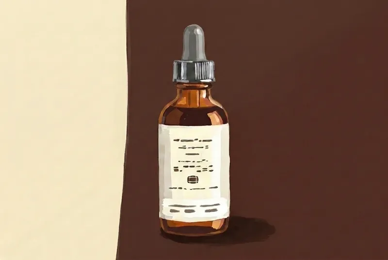 Painted illustration of a bottle of Woodford Reserve Chocolate Bitters