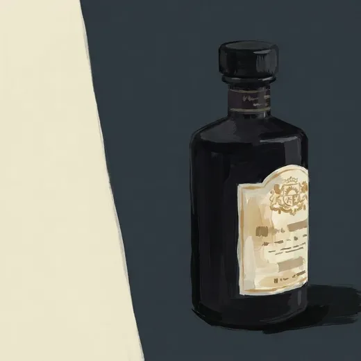 Painted illustration of a bottle of Riga Black Balsam