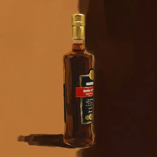 Averna 酒瓶手繪插畫