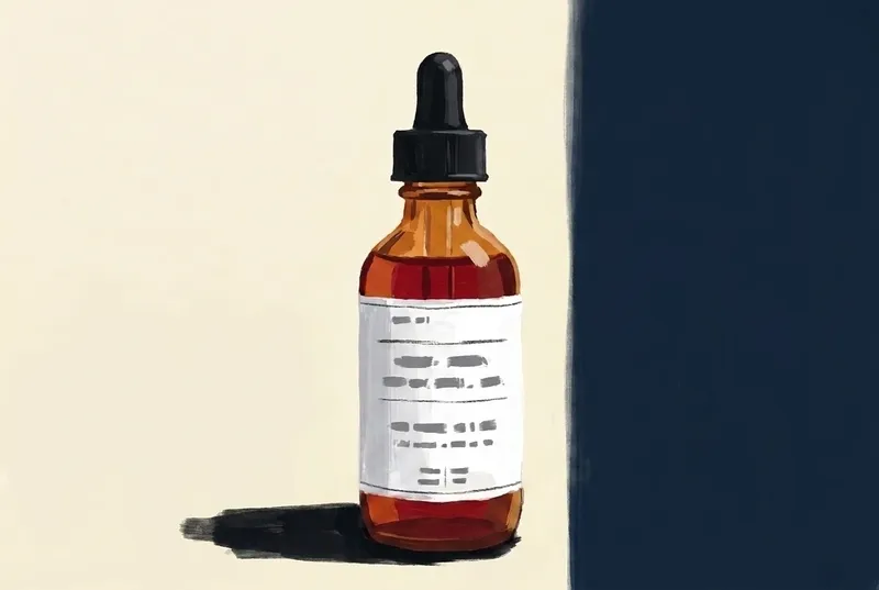 Painted illustration of a bottle of Jack Rudy Aromatic Bitters