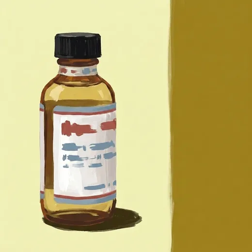 Geschilderde illustratie van een fles Miracle Mile Yuzu Bitters