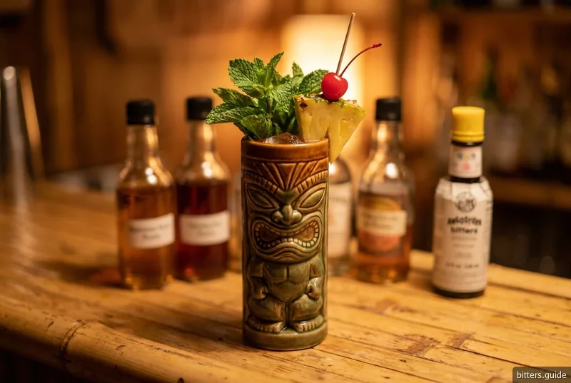 Zombie — Cocktail tiki puissant, avec plusieurs rhums et bitters
