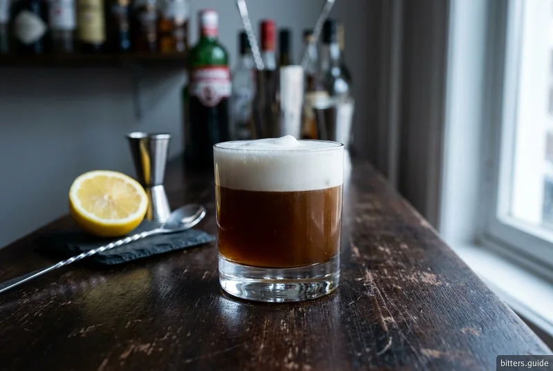 Sonnema Sour — Klassischer Sour-Cocktail, der den friesischen Kräuterlikör Berenburg zur Geltung bringt