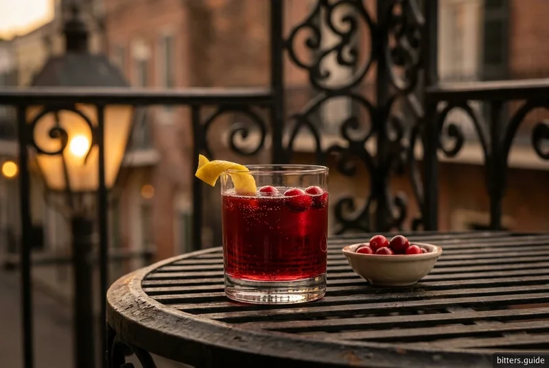 Orleans Fizz — Alkoholfreie Bitters im Orleans-Stil mit Cranberry, Limette und Soda