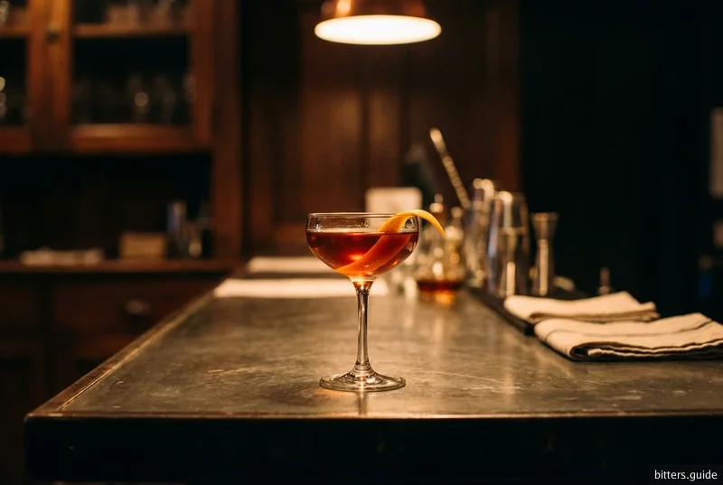 Montreal — 黑麦威士忌与 Cynar 鸡尾酒,配 Peychaud's 苦精