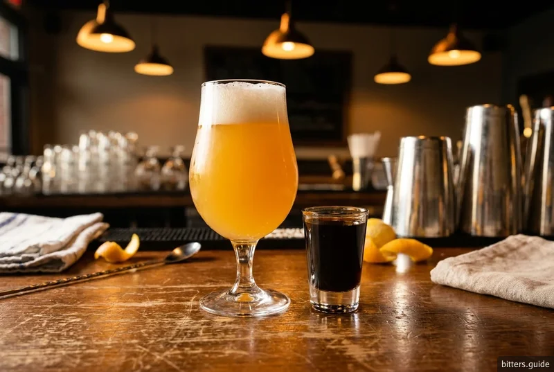 Fernet and IPA — Der „Bartender's Handshake“ – 3 cl Fernet-Branca mit einem IPA als Back