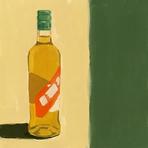 Painted illustration of a bottle of Avèze