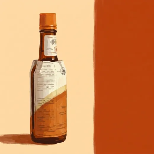 Gemalte Illustration einer Flasche Angostura Orange Bitters