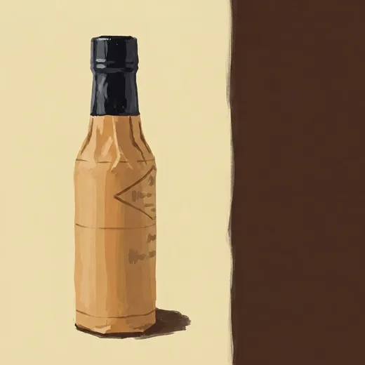 Painted illustration of a bottle of Fee Brothers Black Walnut Bitters