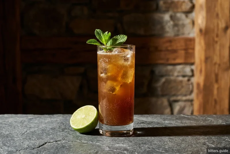Amaro and Stormy — Nardini's amaro in place of the rum, long over ice with ginger beer and lime