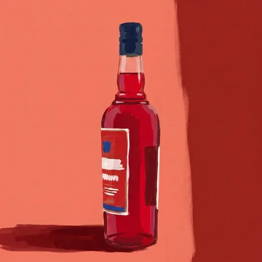 Painted illustration of a bottle of Select Aperitivo
