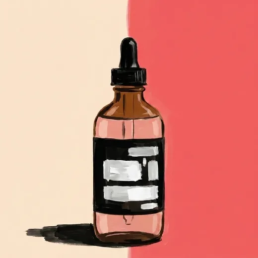 Ilustración pintada de una botella de Bob's Bitters Grapefruit Bitters