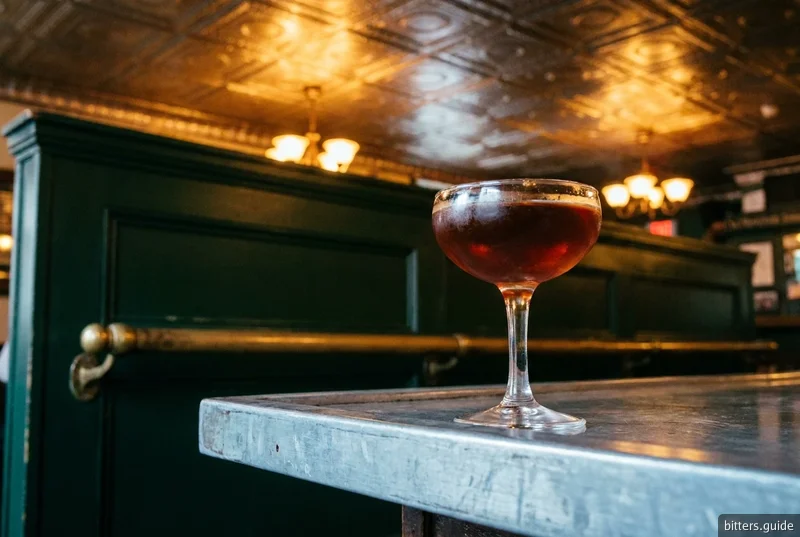The Dead Rabbit — The bar's own drink: Irish malt, vermouth, Chartreuse and four dashes of Orinoco