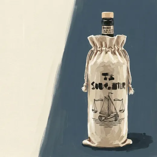 Gemalte Illustration einer Flasche TX Distillery TX Scheepsbitter