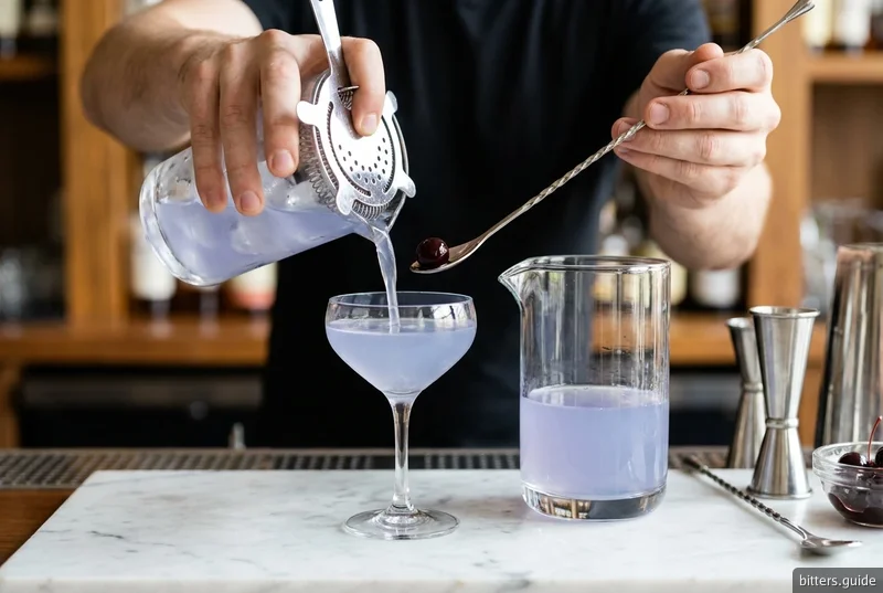 Aviation — Cocktail al gin con crème de violette e maraschino