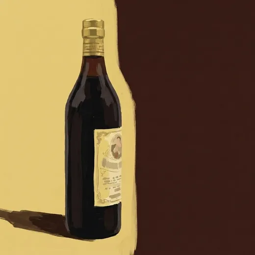Painted illustration of a bottle of Varnelli Amaro Sibilla