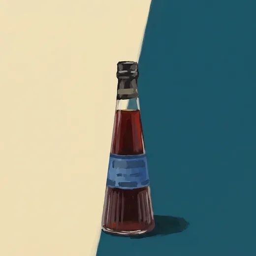 Painted illustration of a bottle of St. Agrestis Amaro